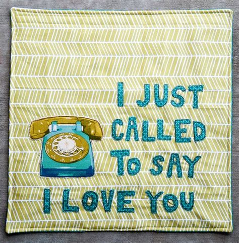 Pitter Putter Stitch: I just called to say, "I love you."