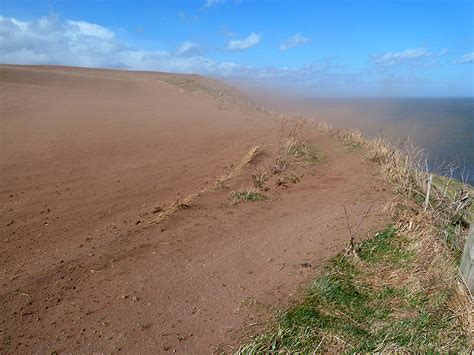 Wind-blown soil erosion at Burnmouth © Walter Baxter :: Geograph Britain and Ireland