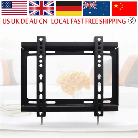 TV Wall Mount Bracket For Most 14" 32" HDTV LED LCD Plasma Flat Panel TV Hanger Holder Rack ...