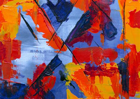 Blue and Orange Abstract Painting · Free Stock Photo