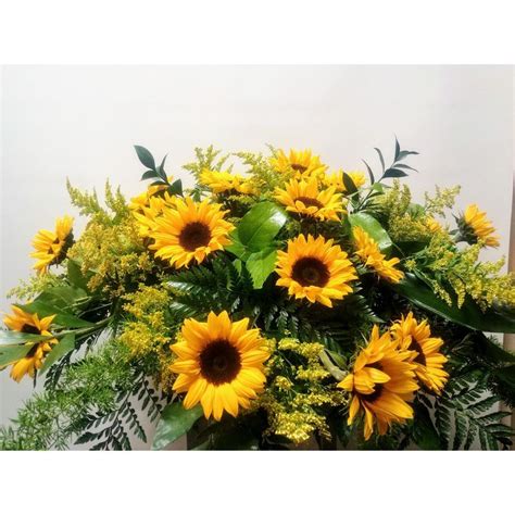 Sunflower Casket Spray SYC275 Doss Flowers and Gifts & All A Bloom Florist - Local Florists ...