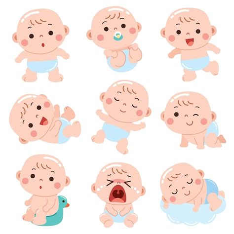 Premium Vector | Cartoon Baby character Cute baby