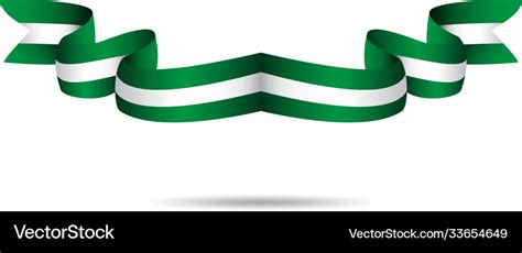 Nigeria ribbon flag template design Royalty Free Vector