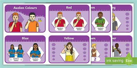 Auslan Colour Cards for Kids | F-6 | Inclusive Education