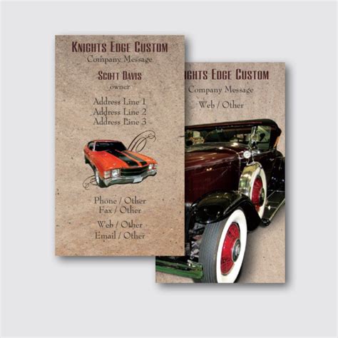 Personalized Standard Business Cards Designs, Mechanics & Auto Body, Automotive & Transportation ...