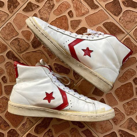 Vintage 1980s/1990s Converse All-Star Hi-Top Leather Sneakers | Etsy