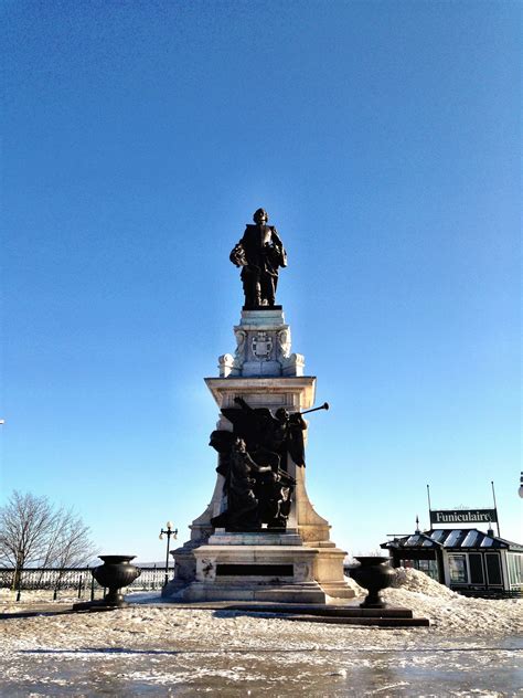 Statue of Samuel de Champlain (Québec) | Samuel de champlain, Statue of liberty, Champlain