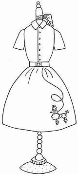 Poodle Skirt Coloring Page  Home sketch template