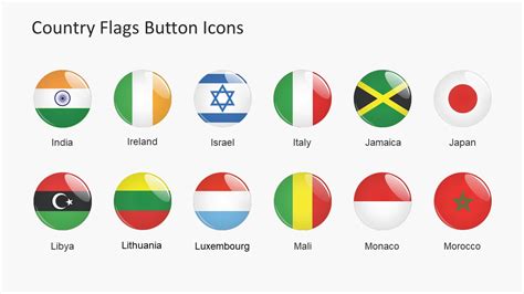 Circle Icon PowerPoint Flags - SlideModel