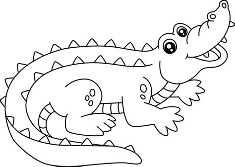 Crocodile Coloring Vector Art, Icons, and Graphics for Free Download