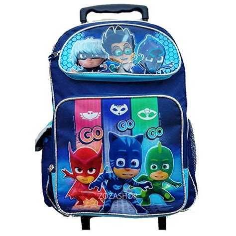 PJ Masks - Large Rolling Backpack - PJ Mask - Team Go Go 16" School Bag ...