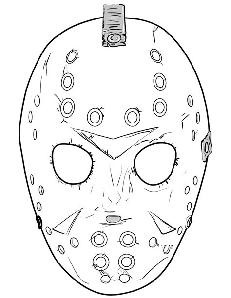 Printable Jason Voorhees Pumpkin Stencil