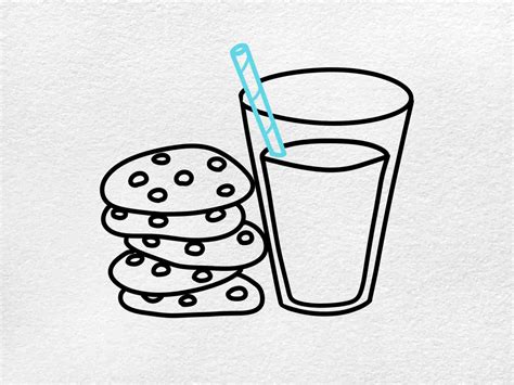 How to Draw Milk and Cookies - HelloArtsy