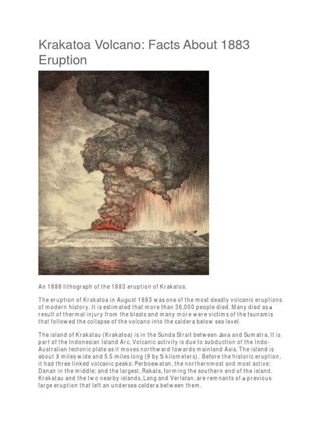 Krakatoa Eruption of 1883 | Volcanology | Volcano