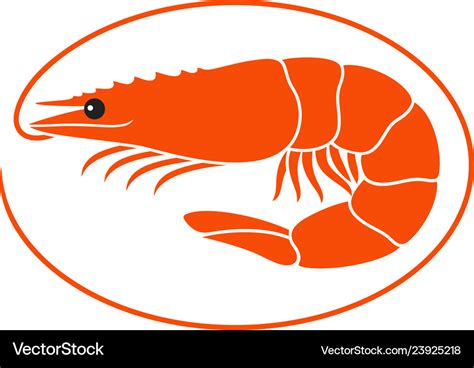 Shrimp logo Royalty Free Vector Image - VectorStock