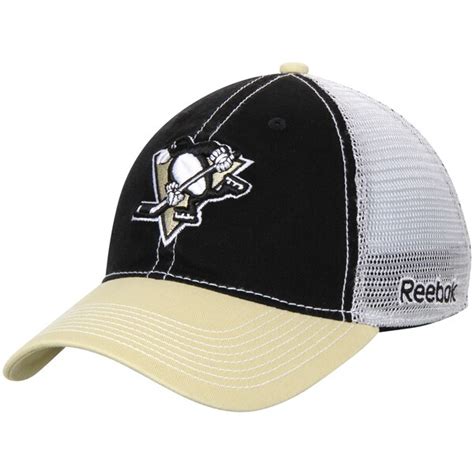 Pittsburgh Penguins Reebok Face-Off Adjustable Mesh Back Slouch Hat ...