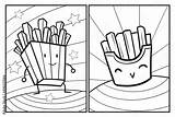 Cute French fries Cartoon coloring Page Stock Vector  Adobe sketch template