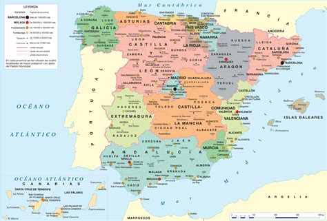 Mapa de España - Mapa Físico, Geográfico, Político, turístico y Temático.