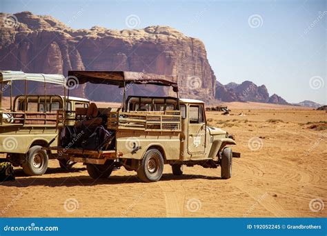 Desert safari at wadi rum editorial image. Image of pickup - 192052245