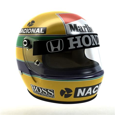 3D model Ayrton Senna Helmet 1988 VR / AR / low-poly rigged | CGTrader