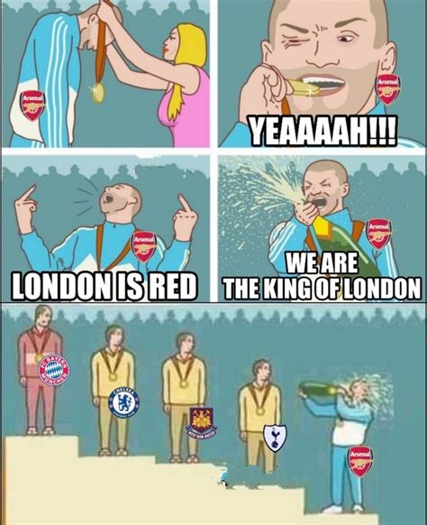 Arsenal fans after beating Tottenham : r/footballmemes