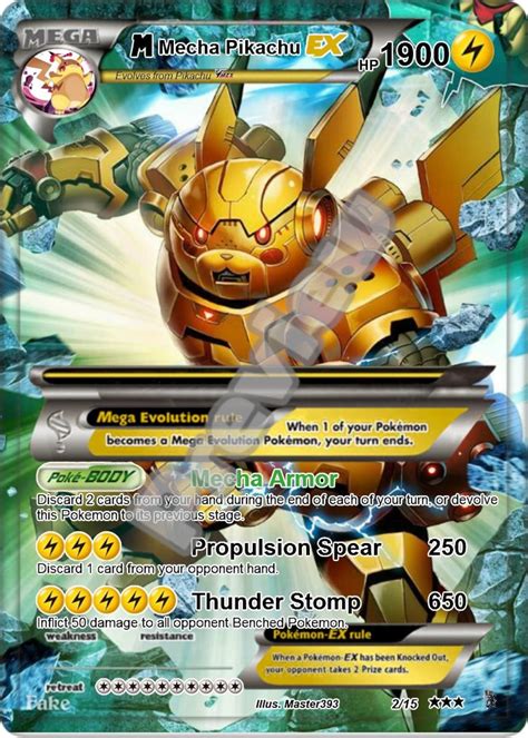 M Mecha Pikachu Ex Pokemon Card - Etsy