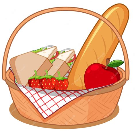 Cartoon Picnic Basket