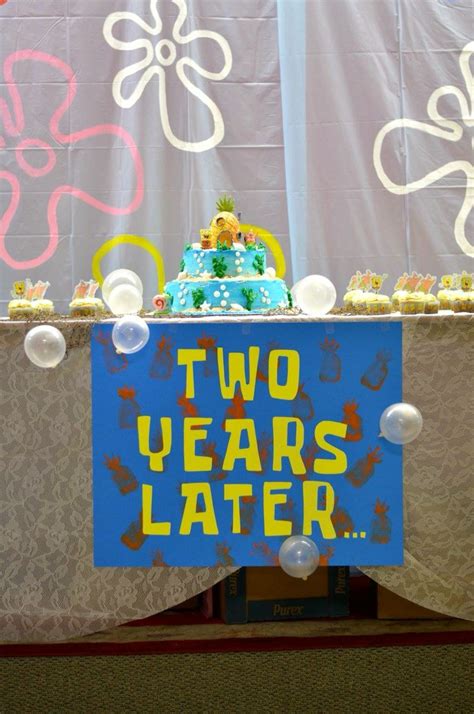 Handmade two years later sign for a spongebob party | Spongebob birthday, Spongebob birthday ...