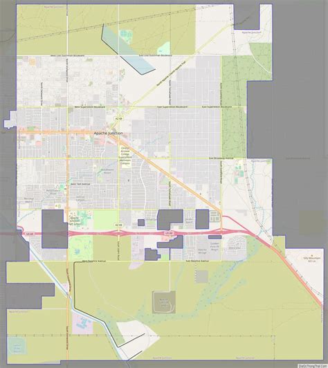 Map of Apache Junction city - Thong Thai Real