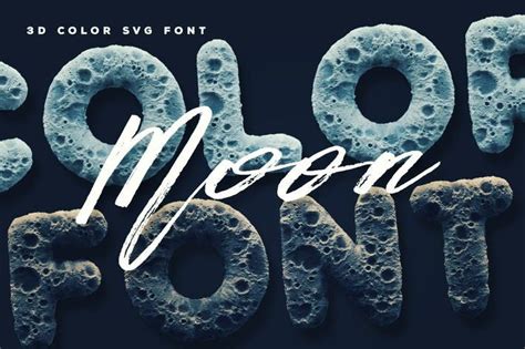 Download for free now Moon Color Font #fonts #lettering #typeface #font Creative Fonts, Cool ...