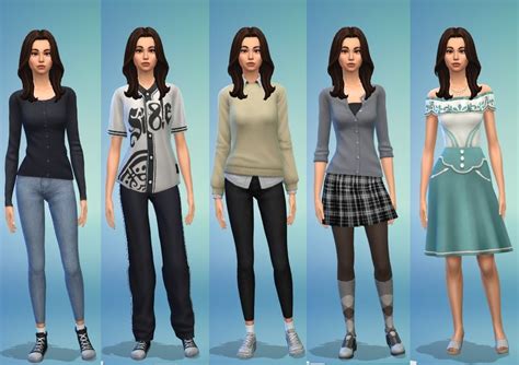 I made all outfits only with the base game. I tried it to be different ...