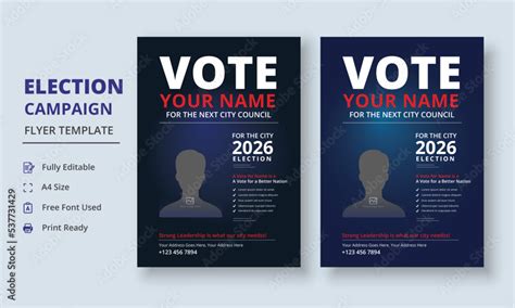 Election Campaign Flyer Template, Political Campaign Flyer Template ...