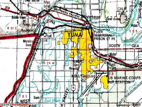 Yuma Arizona Map Cities