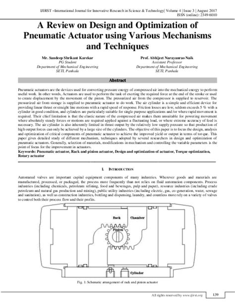 (PDF) A Review on Design and Optimization of Pneumatic Actuator using Various Mechanisms and ...