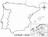 Iberian Peninsula Outline sketch template