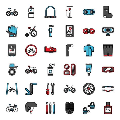 Premium Vector | Bicycle accessories