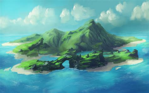 ArtStation - Island Landscape Speed Painting