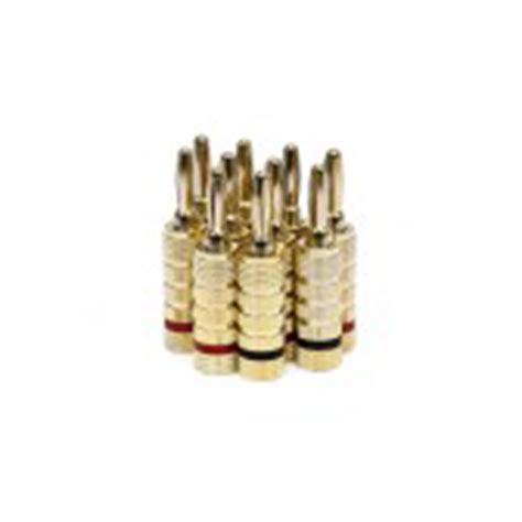 High-Quality Gold Plated Speaker Banana Plugs, Closed Screw Type 900067 - MDY Group