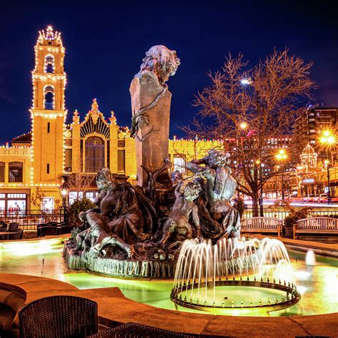 Kansas City Plaza Fountain And Architecture Photograph by Gregory Ballos - Pixels