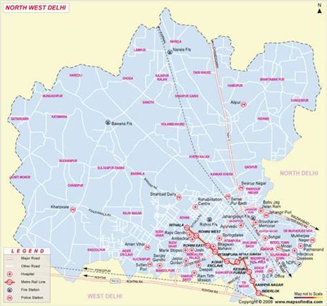 North West Delhi District, Functions of Delhi North West District