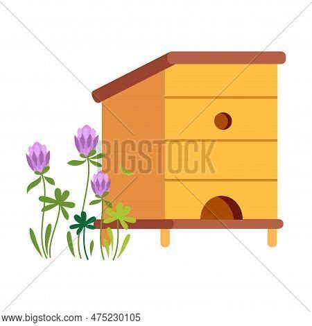 Wooden Beehive. Farm Vector & Photo (Free Trial) | Bigstock