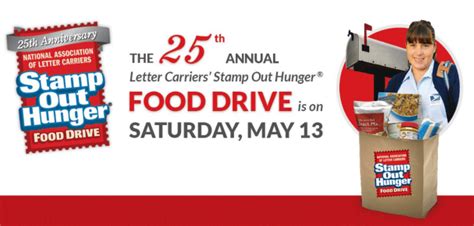 Stamp Out Hunger Food Drive This Saturday May 13th - One Hundred Dollars a Month