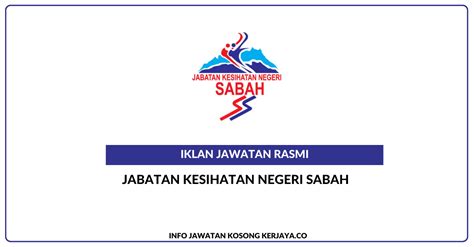 Permohonan Jawatan Kosong Jabatan Kesihatan Negeri Sabah • Portal Kerja ...