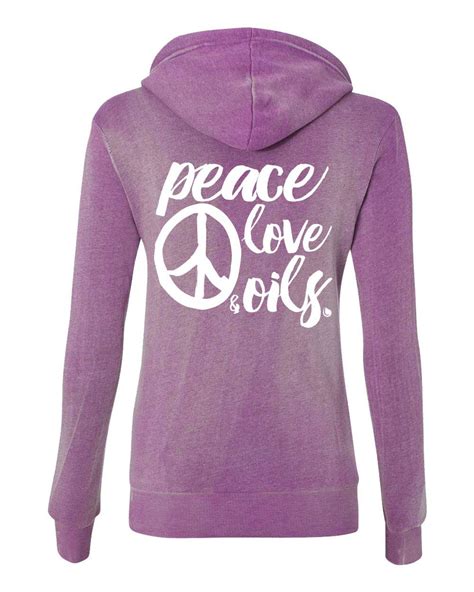 Peace Love & Oils Hooded Sweatshirt (2 colors) – For Love and Oils