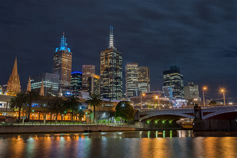 Melbourne City at Night - Gallery Corner