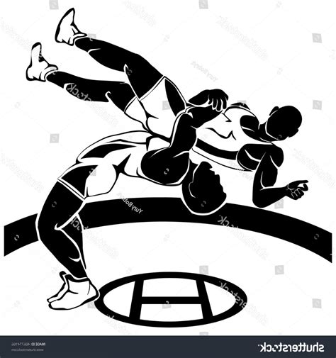 Wrestling Silhouette Vector at Vectorified.com | Collection of ...