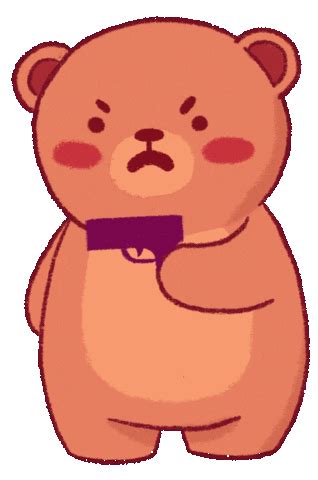 Angry Bear Sticker by Alyssa De Asis for iOS & Android | GIPHY