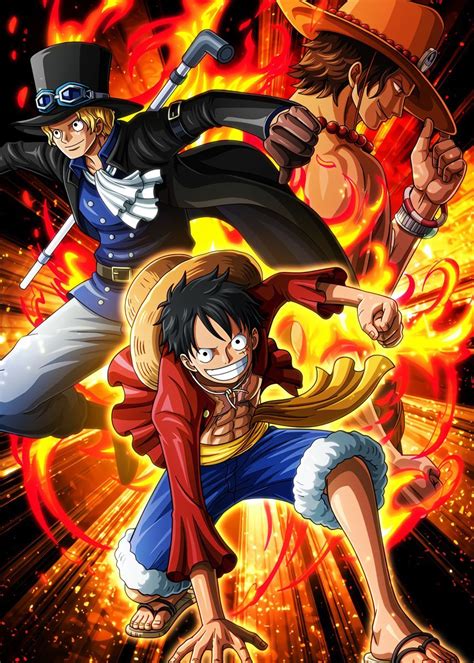 'Luffy Sabo Ace ' Poster by OnePieceTreasure | Displate | Manga anime one piece, One piece ...