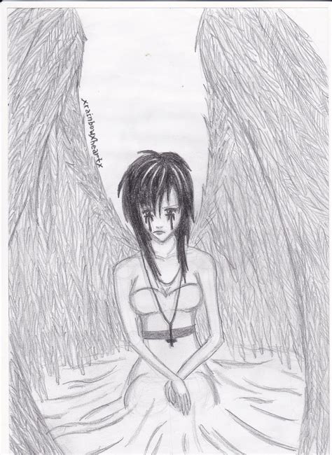 Sad Anime Angel Girl by XrainbowXheartX on DeviantArt