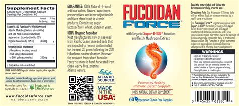 Fucoidan Force Label